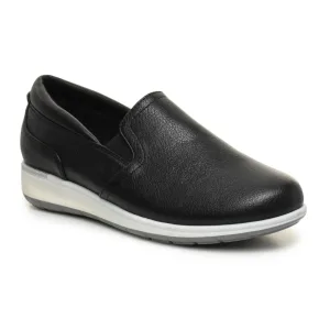 Black Soft Leather Loafers For Men