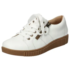 White Non-slip Zippered Leather Shoes